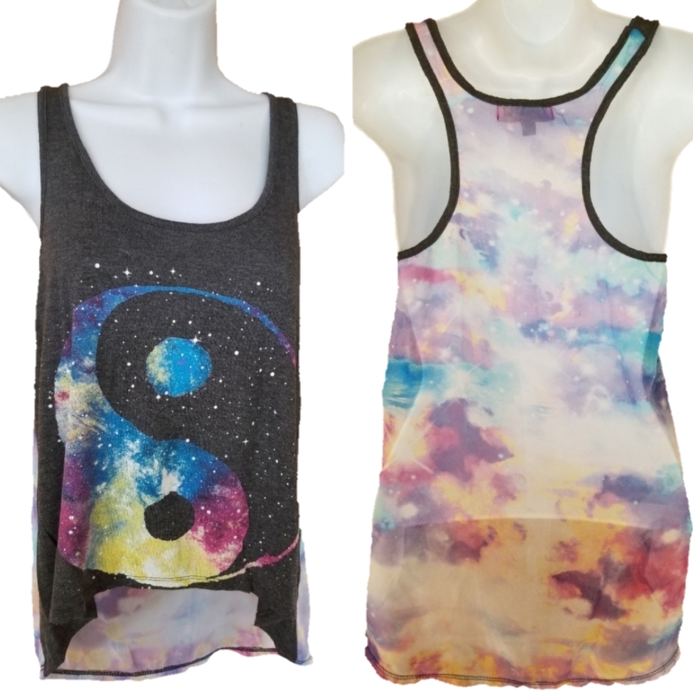 Sugarhigh Rainbow Ying Yang  Tank Top  XS